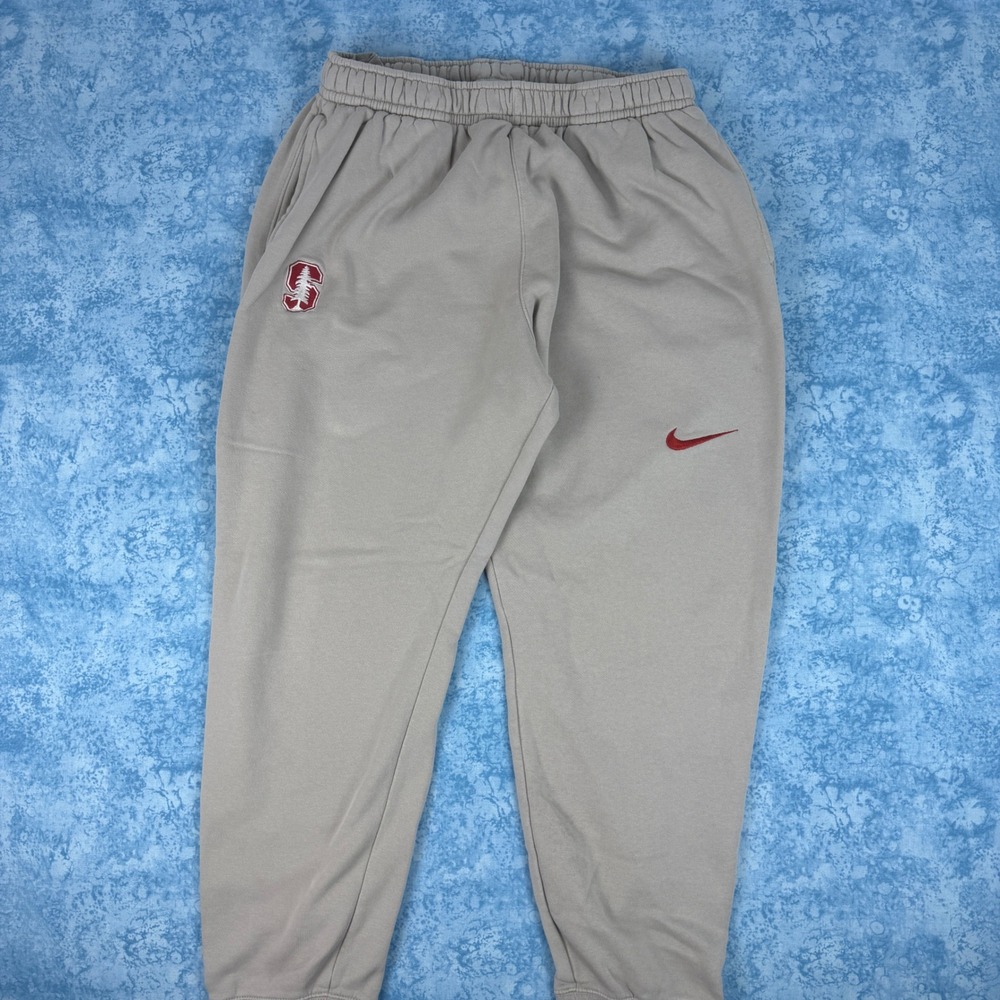 Nike White Tag Stanford University Cardinal Sweatpants Mens XL Gray Joggers
